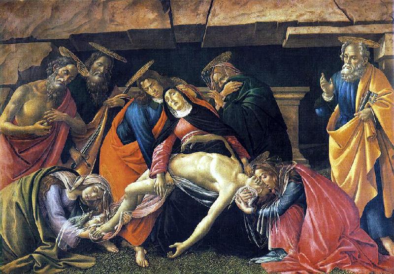 BOTTICELLI, Sandro Lamentation over the Dead Body of Christ dfhg Sweden oil painting art